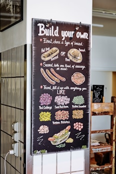 Build Your Own signage on wall