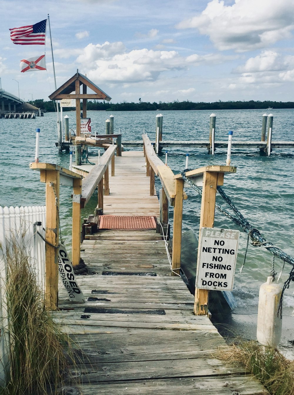 Quai en bois Brwon sur la plage