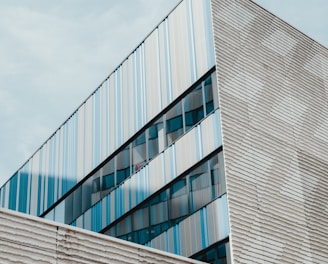 architectural photography of gray building