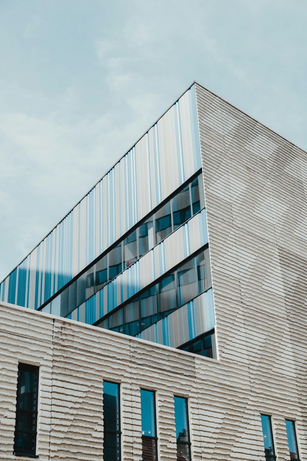 architectural photography of gray building