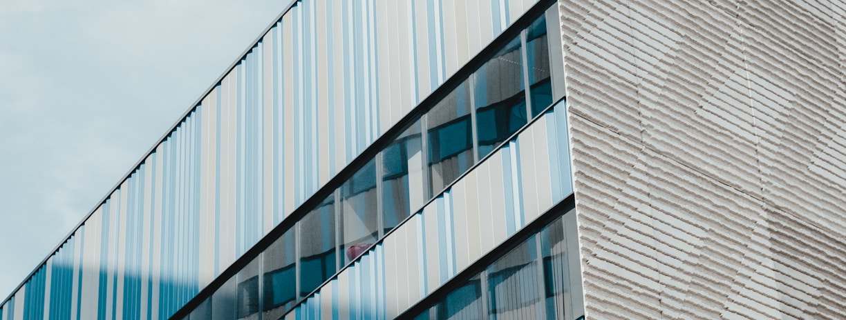 architectural photography of gray building