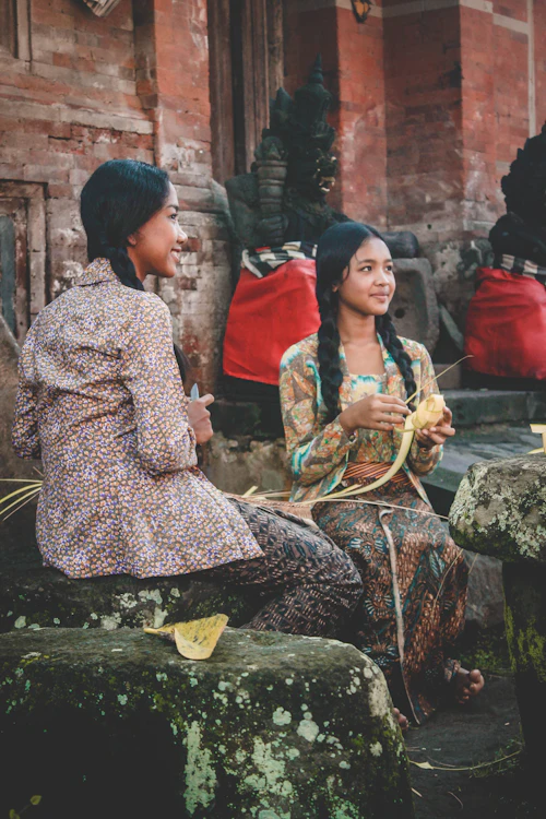 Indonesian students in a cultural activity