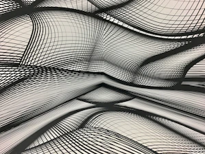 a black and white photo of a pattern