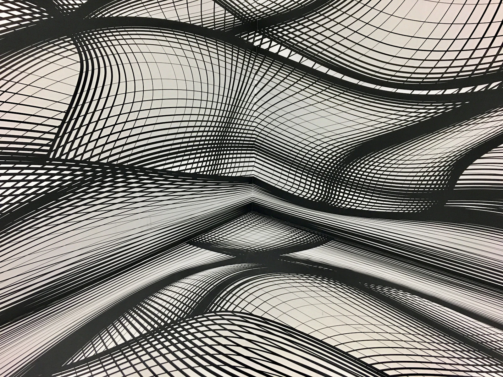 Two converging architectural planes