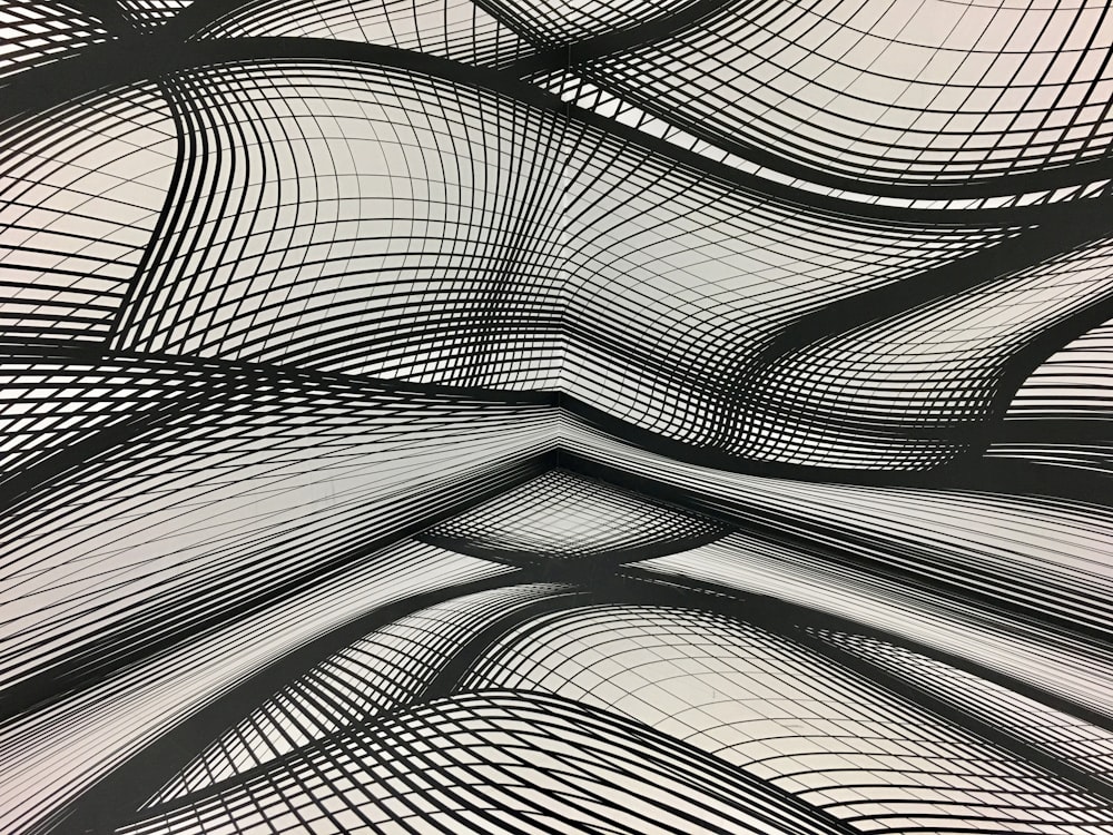 a black and white photo of a pattern