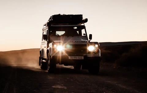Reubens Choice White Land Rover On our Bioreserve