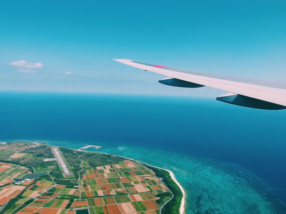 aerial photography of island