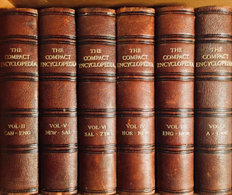 brown hardbound books