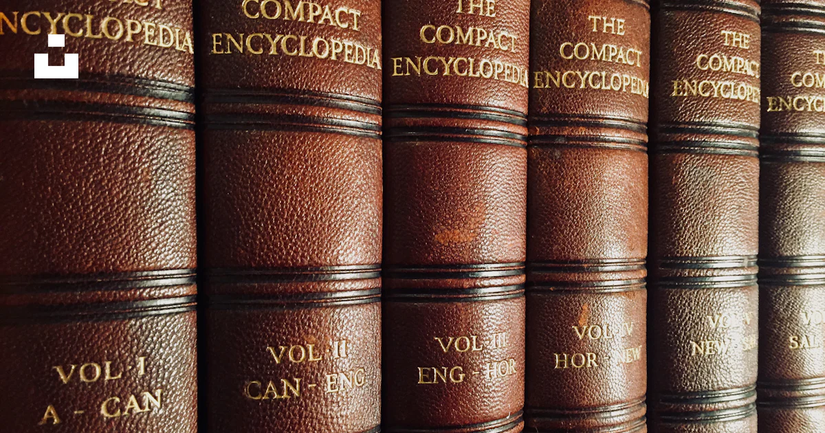 Close view of The Compact Encyclopedia collection photo – Free Brown ...