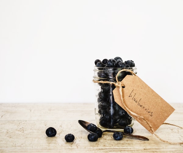 jar of blueberries