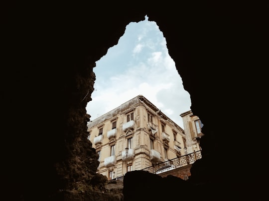 cave showing building in Catania Italy