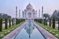 Close-up detail of the Taj Mahal in Agra, India