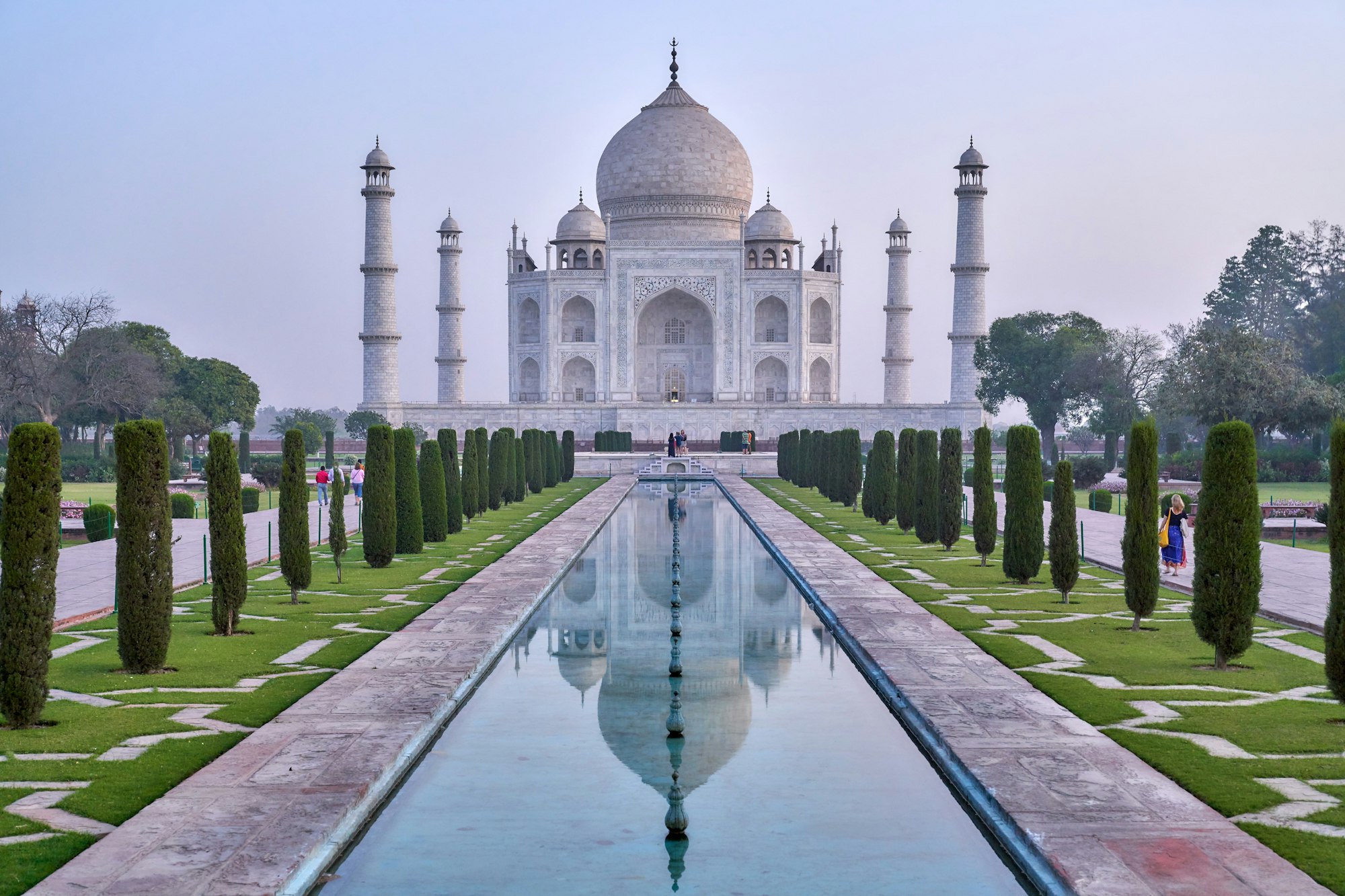 Entering the Taj Mahal at the sunrise… The view was breathtaking!