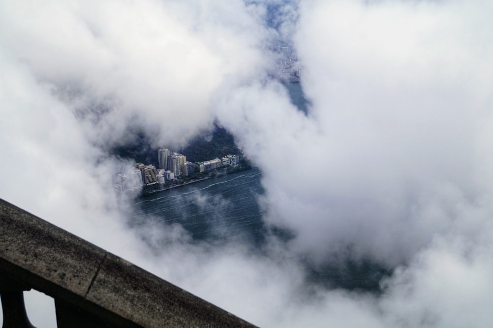 aerial photography of white smoke