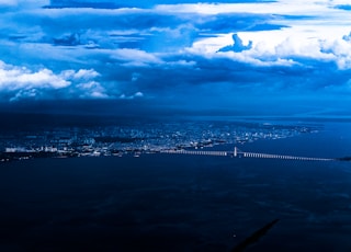 aerial photo of city buildings