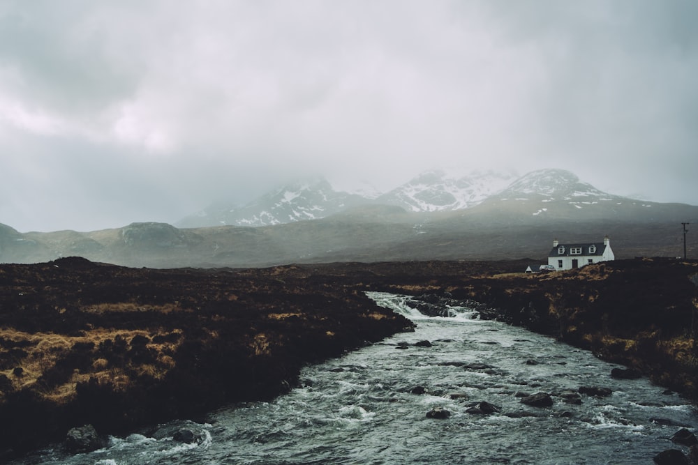 body of water in middle of land