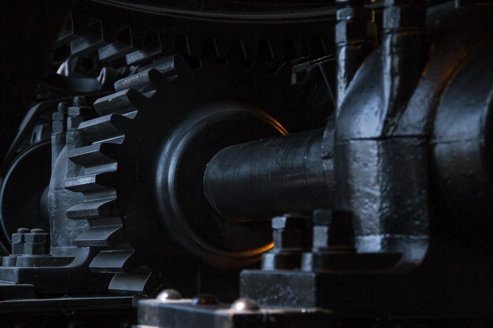 Fotografia em close-up de Black Metal Gears