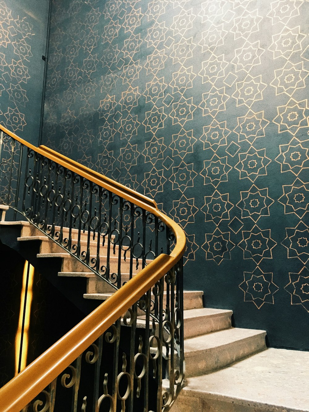 brown and black staircase