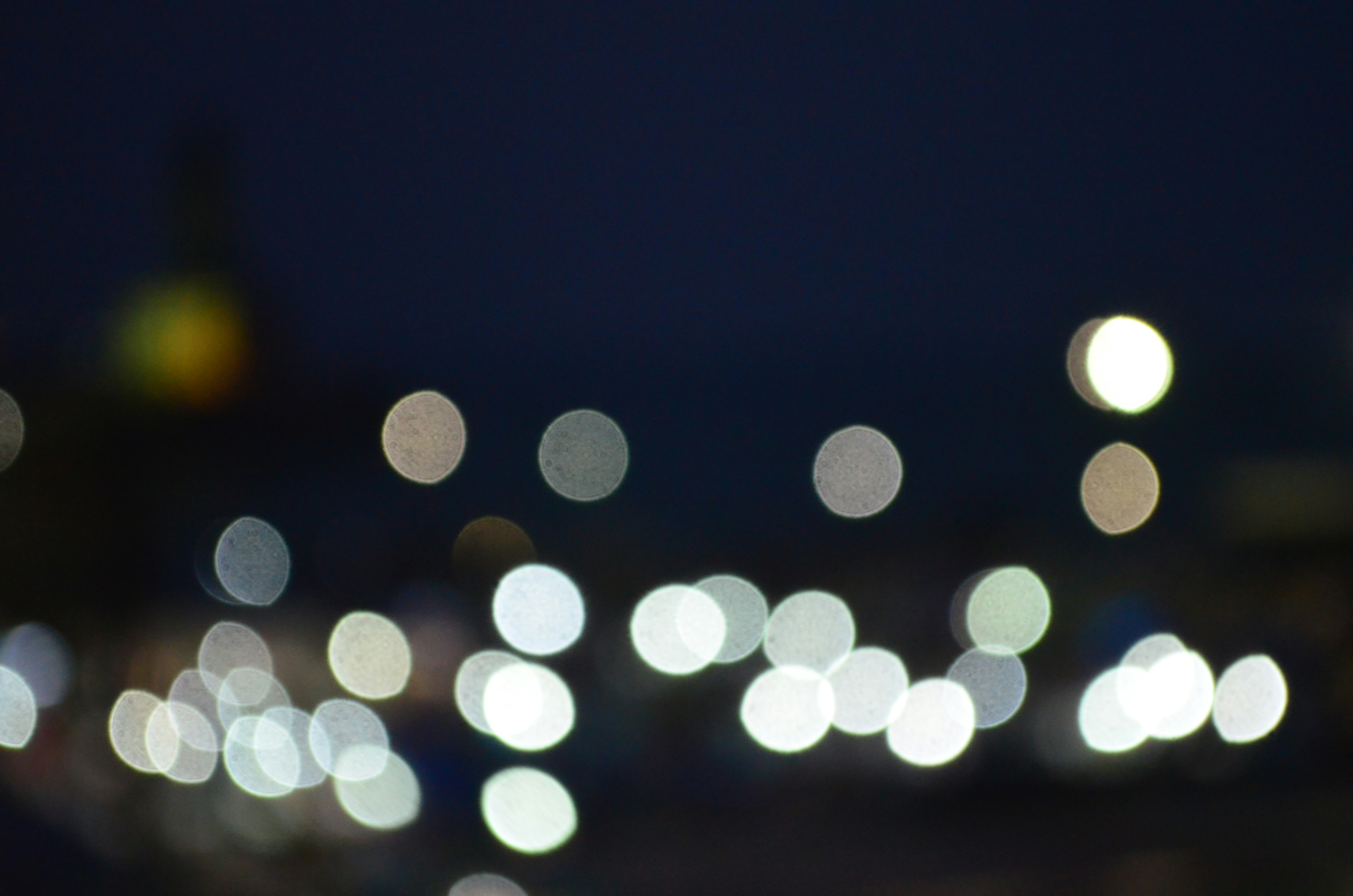City lights at night with bokeh