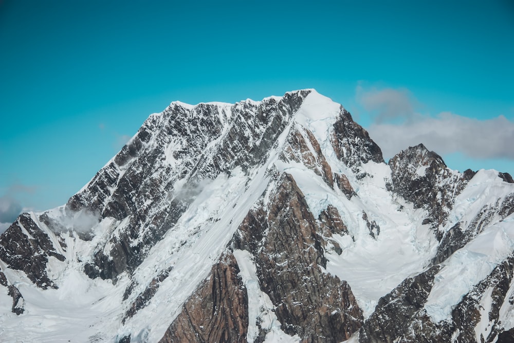 landscape photography of mountain with snow