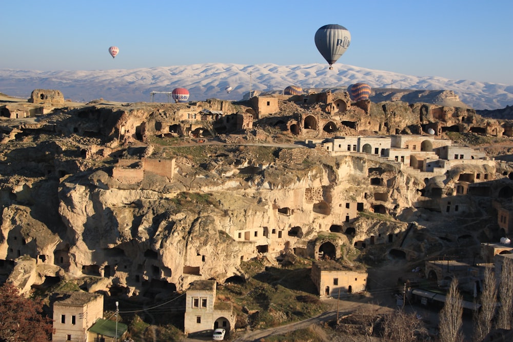 hot air balloon on midair