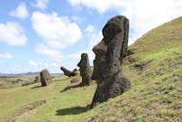 Easter Island: Remote island in the Pacific Ocean, famous for its moai statues.