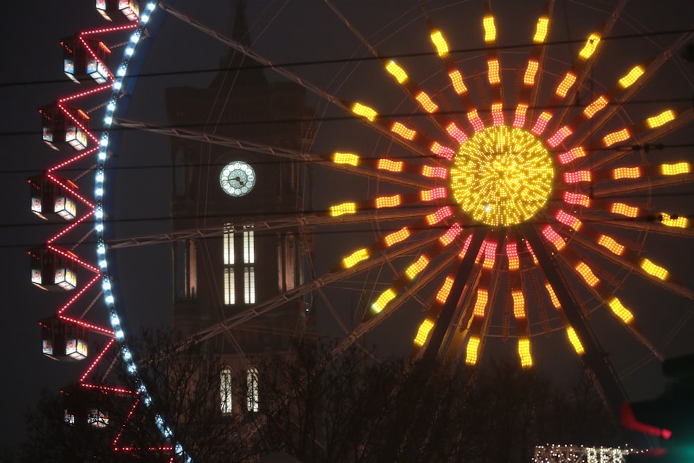 ferris wheel with lights