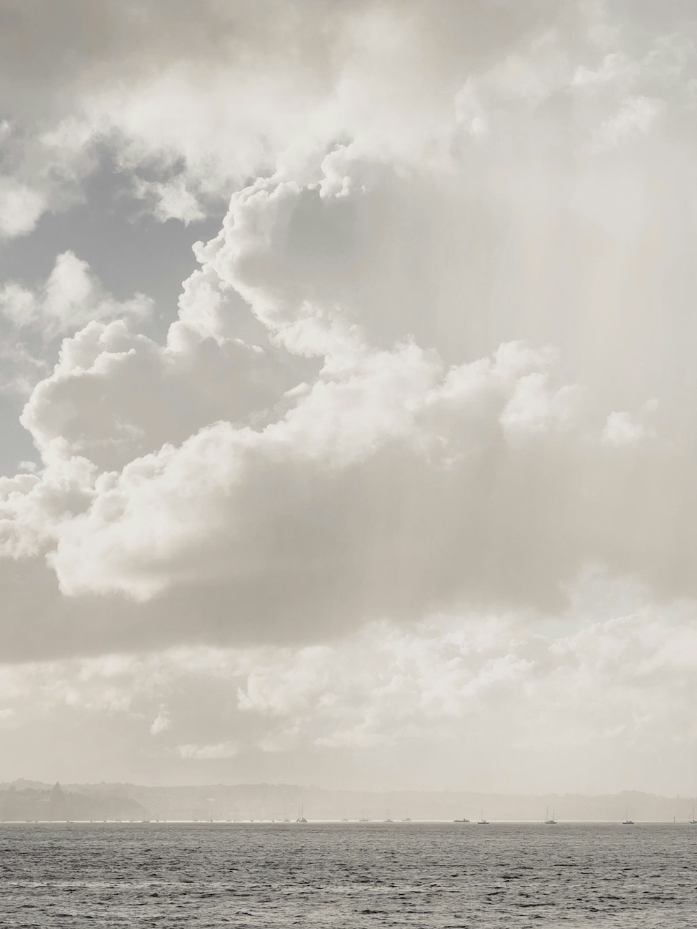 ocean under clouds