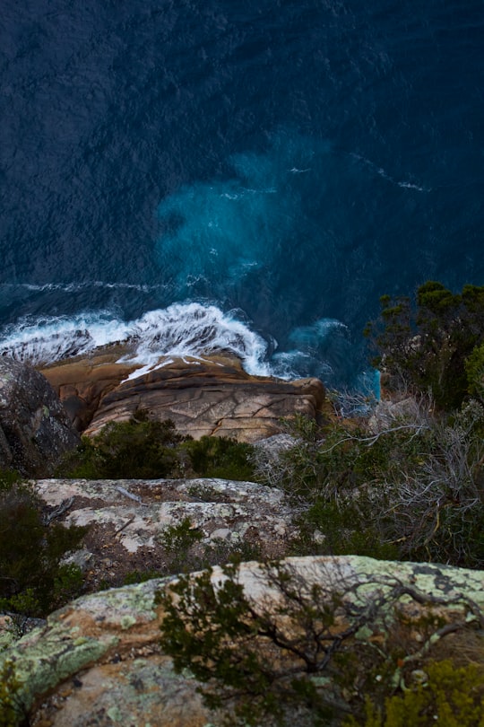 aerial photo of blue sea in Cape Tourville Lighthouse Australia