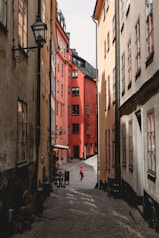 pathway between houses