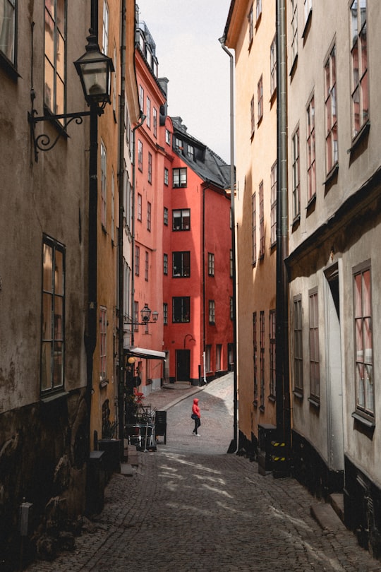 pathway between houses in Gamla stan Sweden