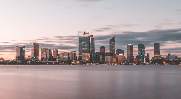 Dubai city at dusk