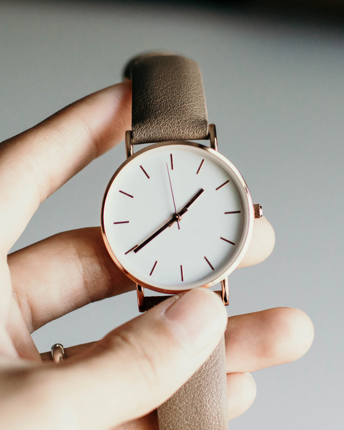 Classic Leather Strap Watch