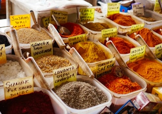 assorted-color spices