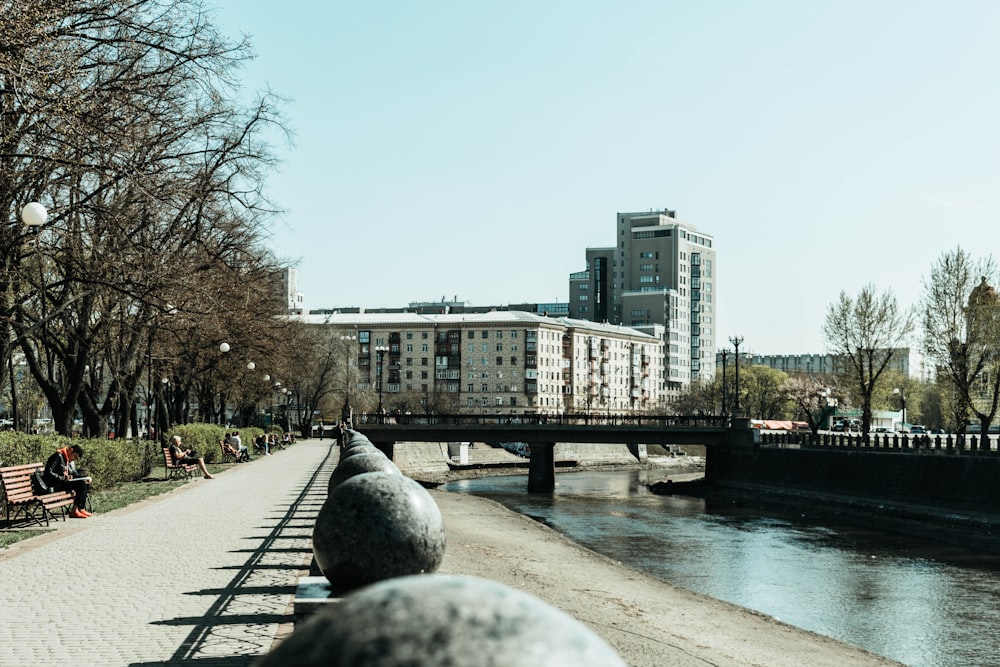 white buildings