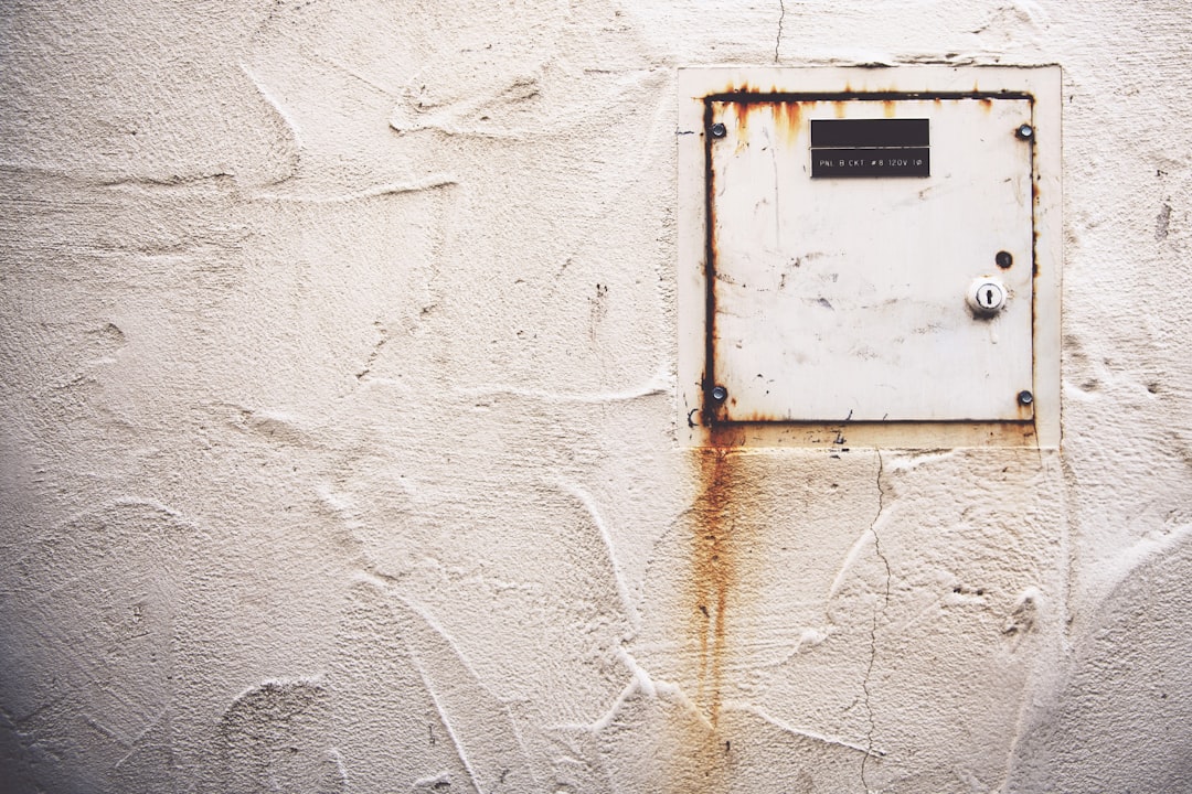 white metal wall cabinet