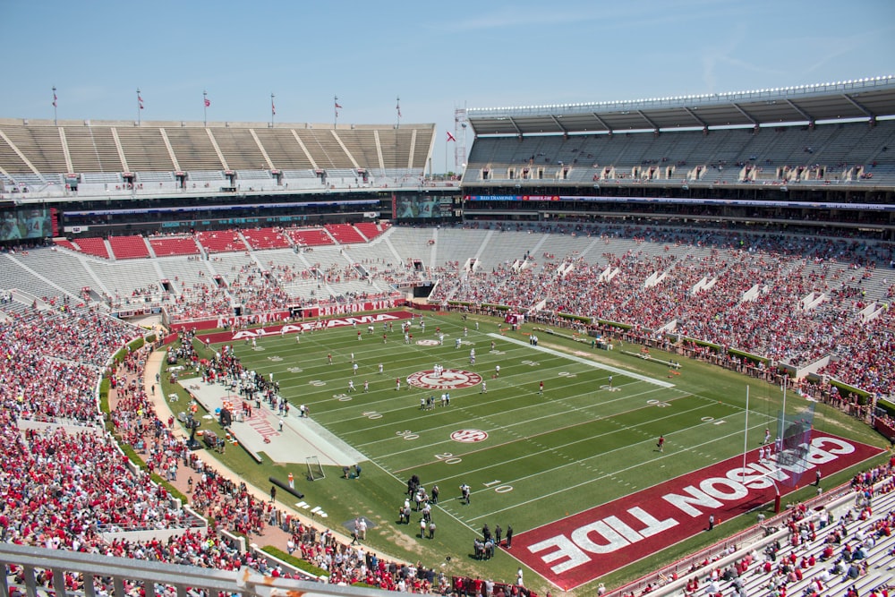 aerial view photography of football field