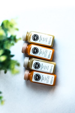 wellness shot and vitality shot glass bottles