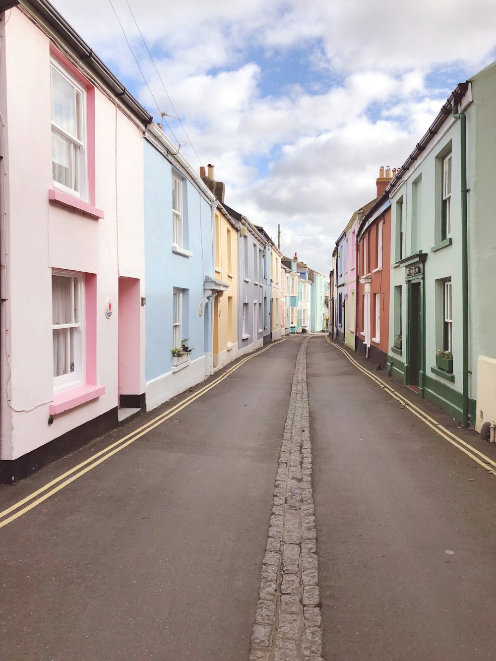 assorted-color concrete houses