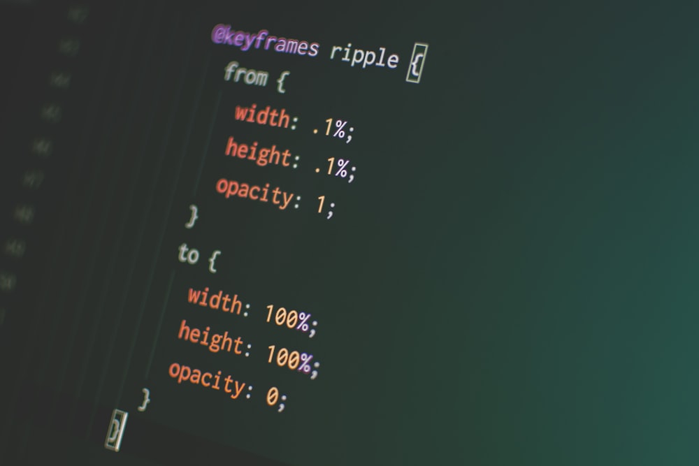 photo en gros plan d’une capture d’écran de code informatique
