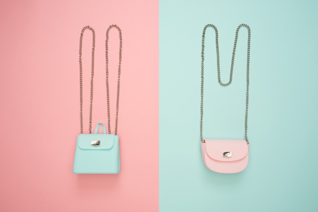 photography of crossbody bags, Pastel bags on pastel background