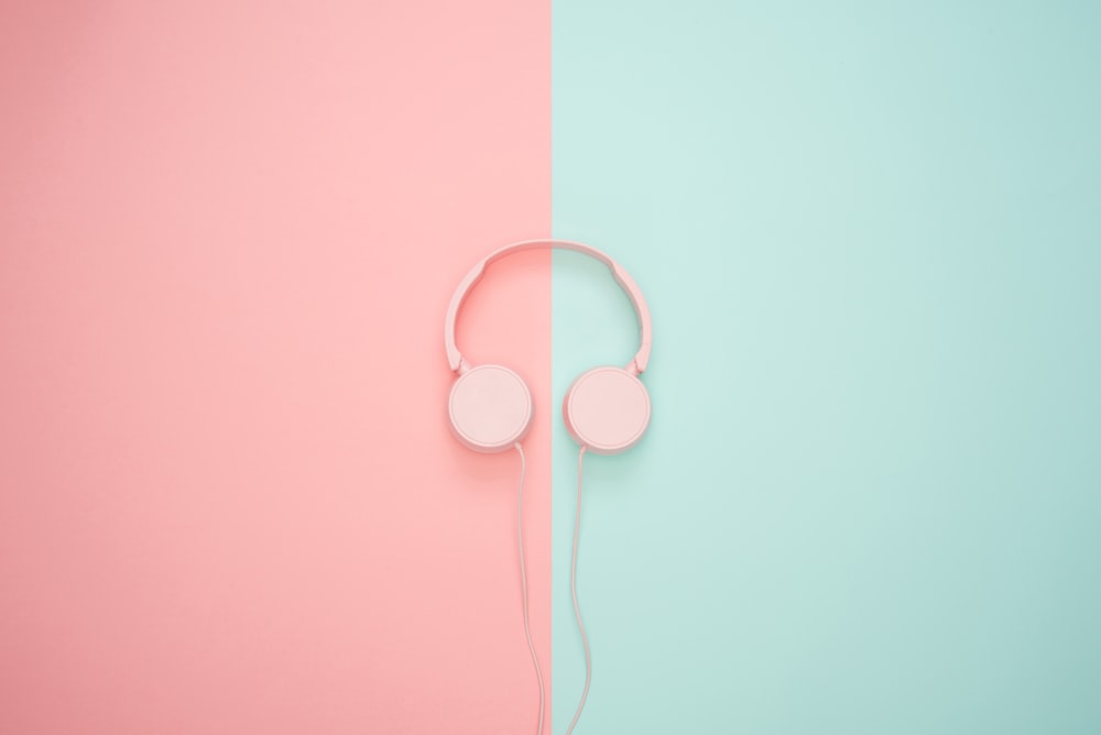 white corded headphones photo – Free Pink Image on Unsplash