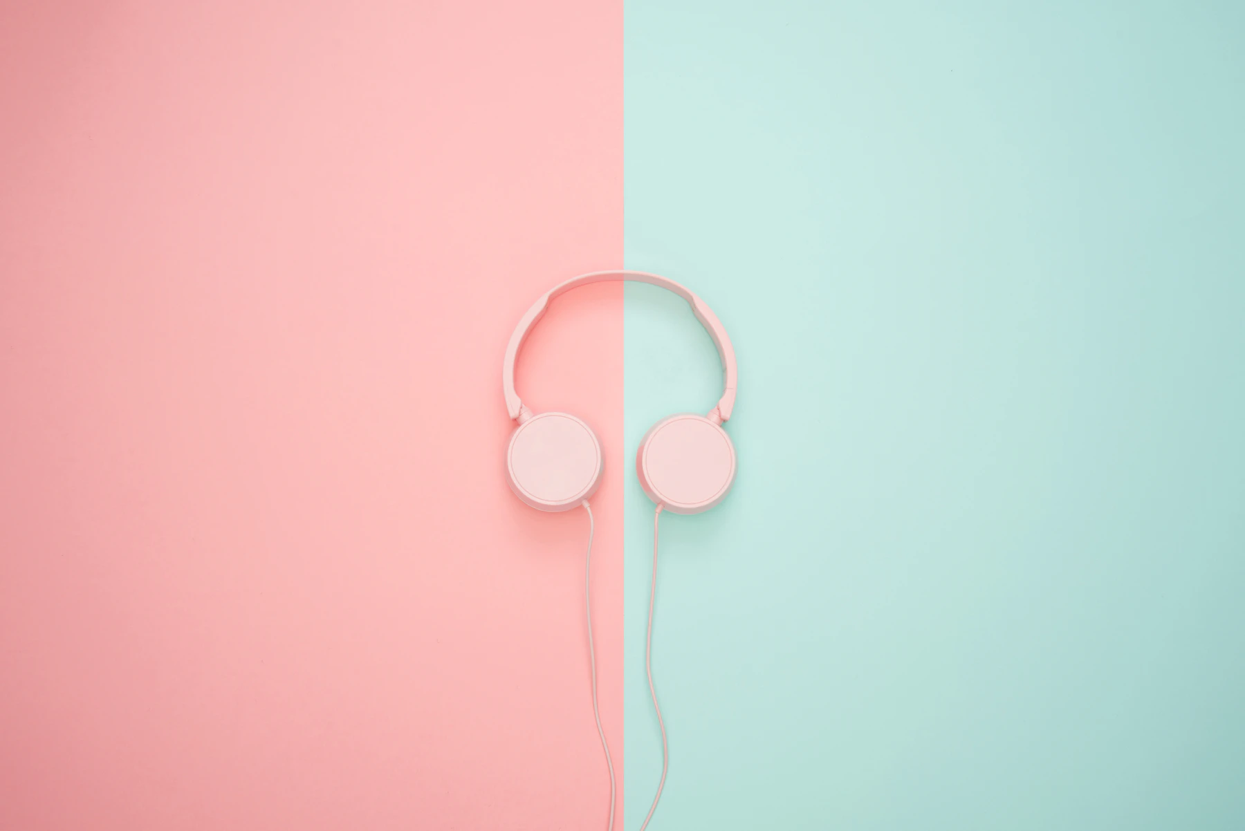 Clean headphones on a refined light surface