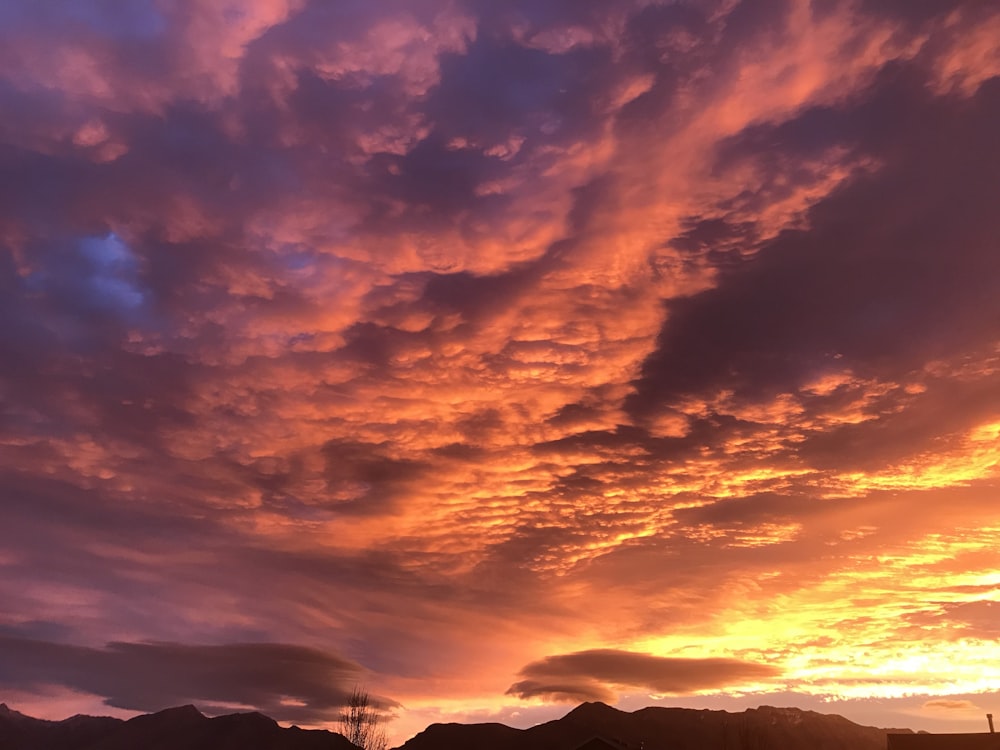 cloud sky during sunset