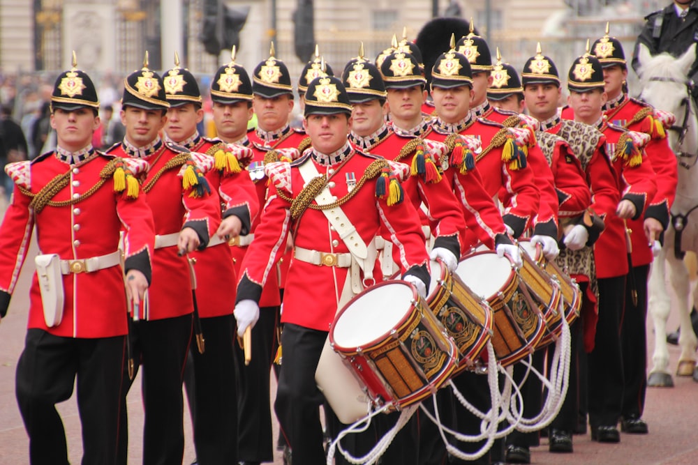 selective focus photo of marching band