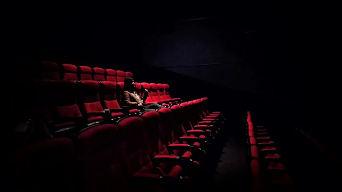 Behind the scenes of a film shoot