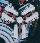 An aerial shot of the Umea project's layout and structure.