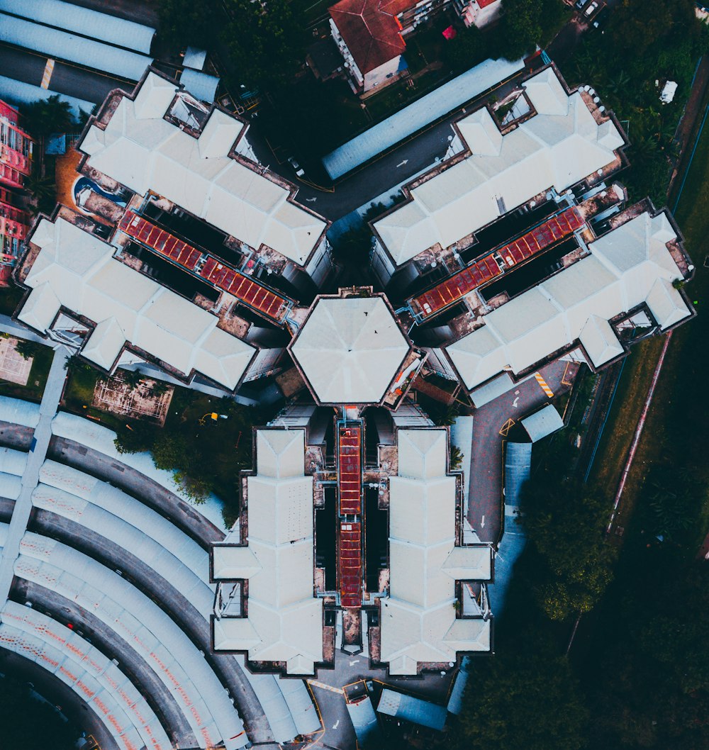 aerial photo of buildings