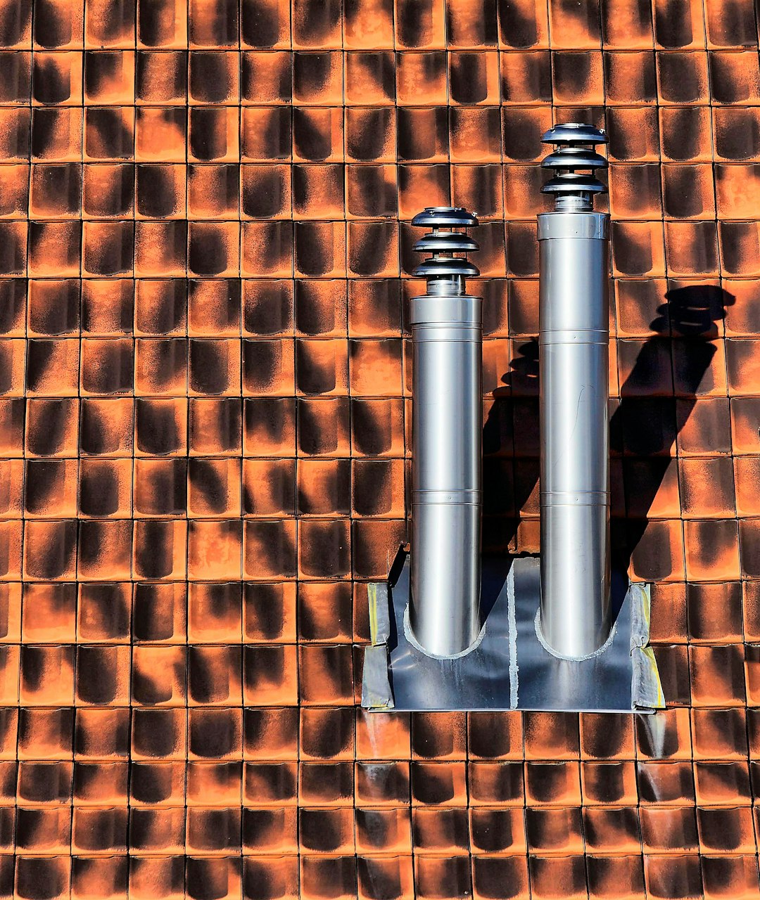  gray stainless steel roof exhaust chimney