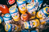 assorted beverage bottles